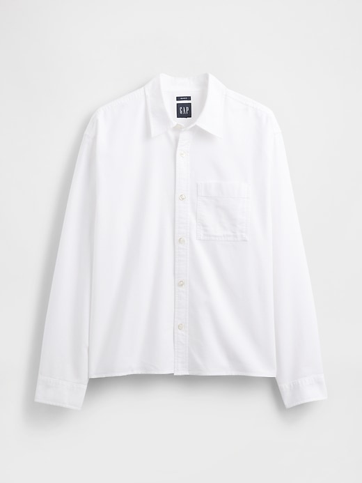 Image number 5 showing, Relaxed Crop Oxford Shirt