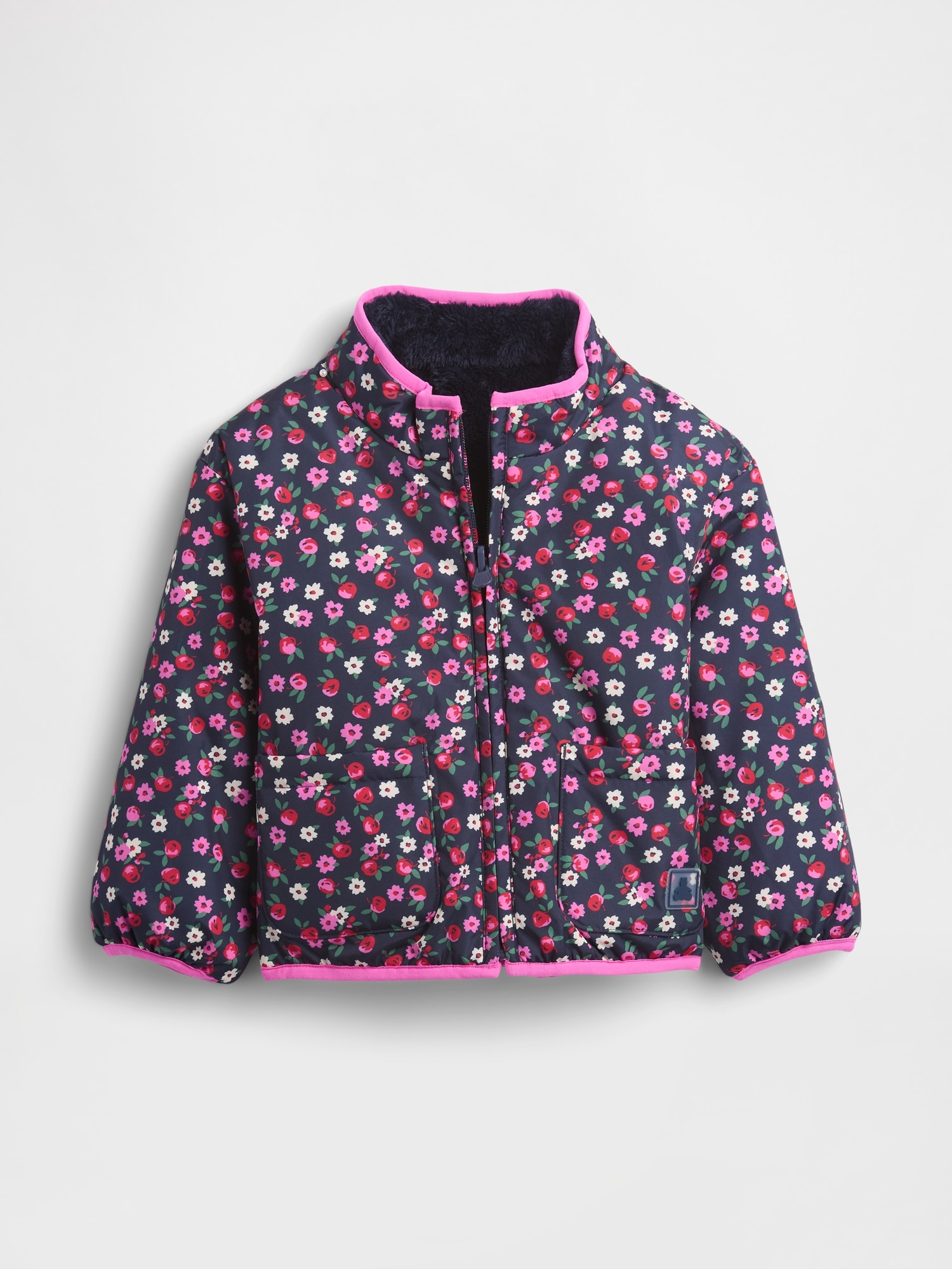 Baby & Toddler Lightweight Sherpa Reversible Jacket - Navy Uniform