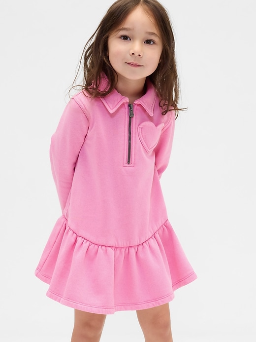 Image number 1 showing, Baby & Toddler Half-Zip Pullover Sweatshirt Dress