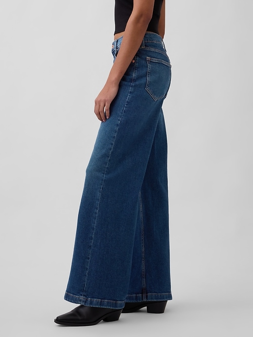 Image number 3 showing, High Rise Stride Wide-Leg Jeans