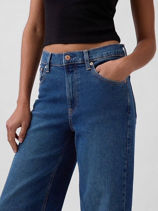 Image number 5 showing, High Rise Stride Wide-Leg Jeans