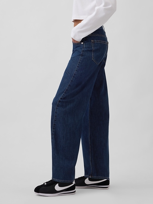 Image number 3 showing, High Rise Barrel Jeans