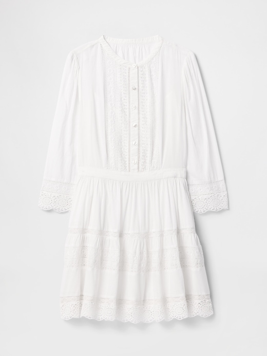 Image number 7 showing, Lace-Trim Mini Dress