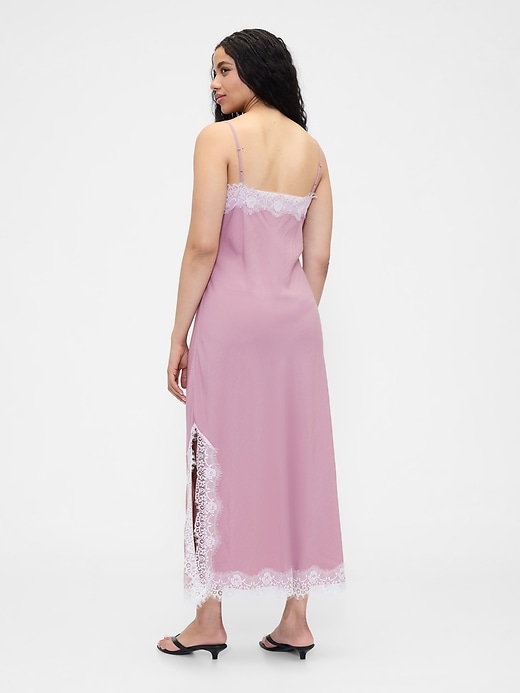 Image number 6 showing, Lace-Trim Maxi Slip Dress