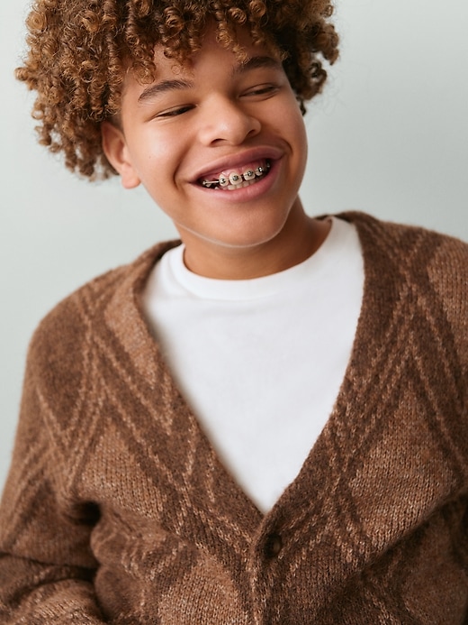 Image number 5 showing, Brushed Argyle Cardigan