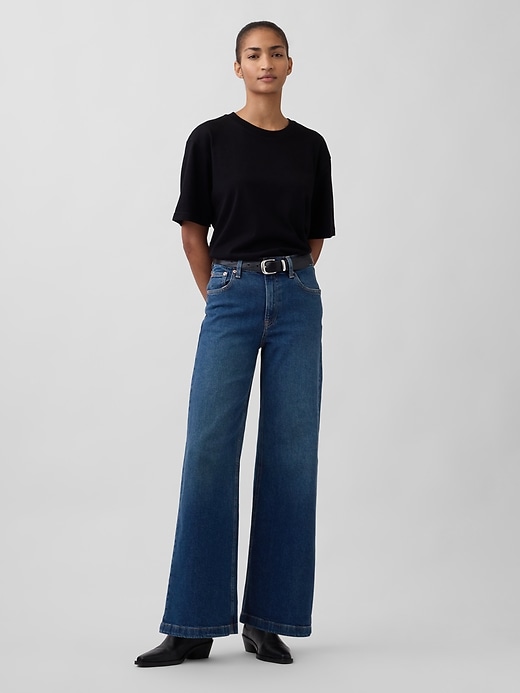 Image number 1 showing, High Rise Stride Wide-Leg Jeans