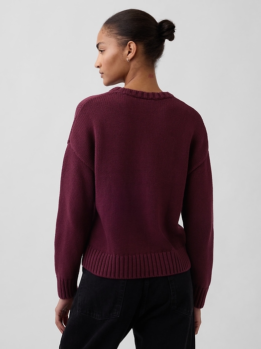 Image number 3 showing, 100% Cotton Relaxed Sweater