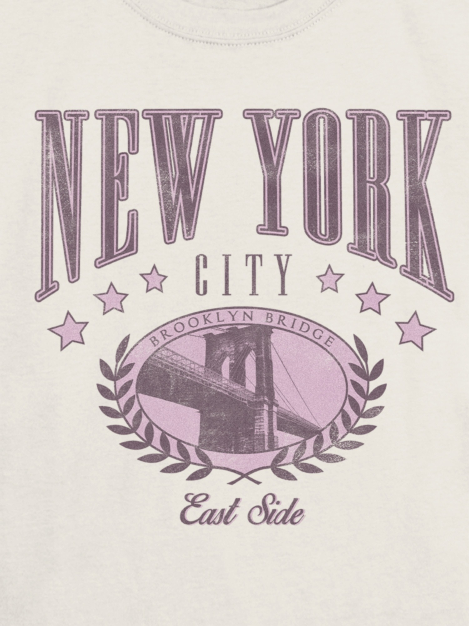 Детская футболка Gap New York College Graphic, цвет: Молочный белый — фото 3