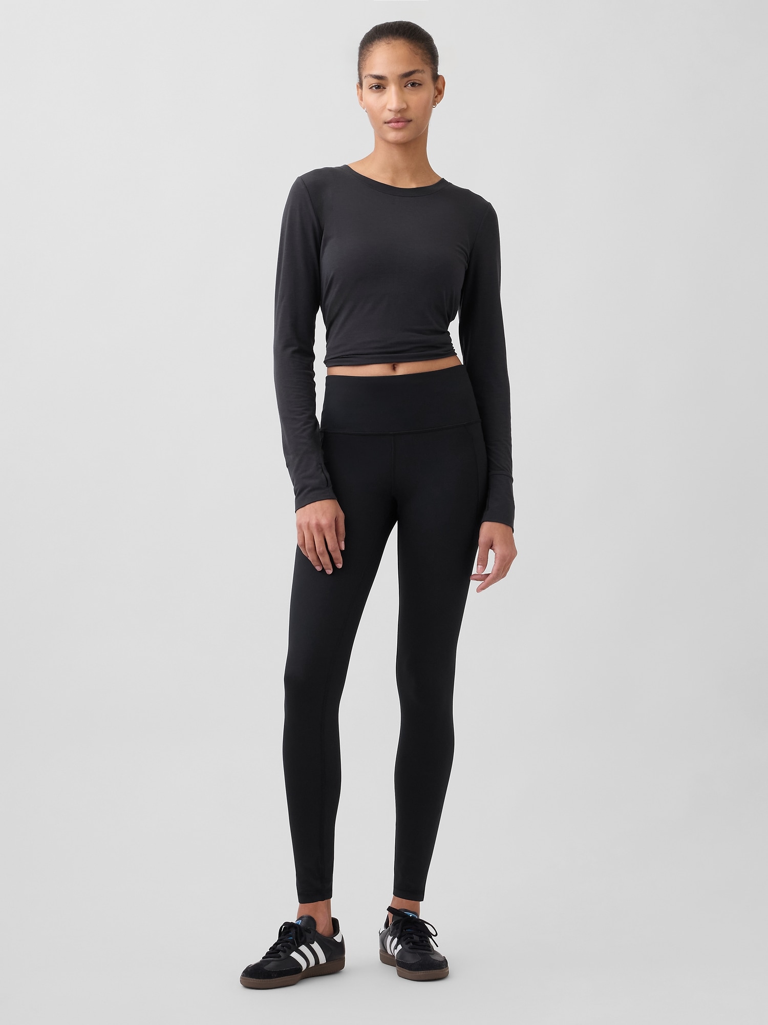 GapFit High Rise Power Full Length Leggings - True Black