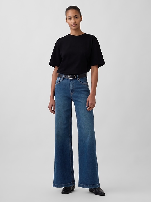 Image number 1 showing, High Rise Stride Wide-Leg Jeans