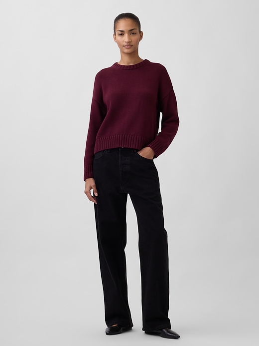 Image number 2 showing, 100% Cotton Relaxed Sweater