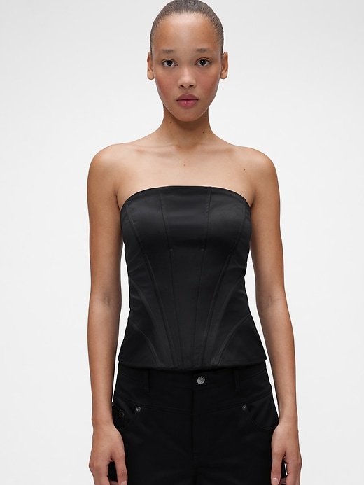 Image number 1 showing, GapStudio Satin Corset Top