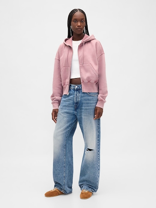 Image number 2 showing, VintageSoft Full-Zip Wedge Hoodie