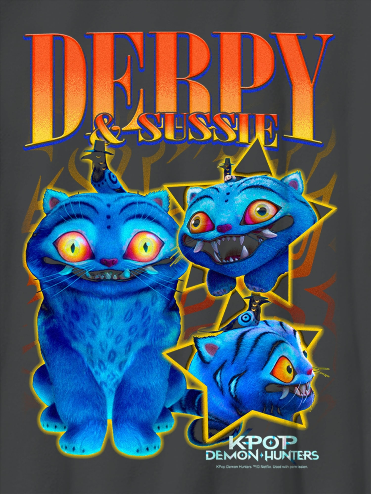 Kids K-Pop Demon Hunters Derpy y2k Graphic T-Shirt