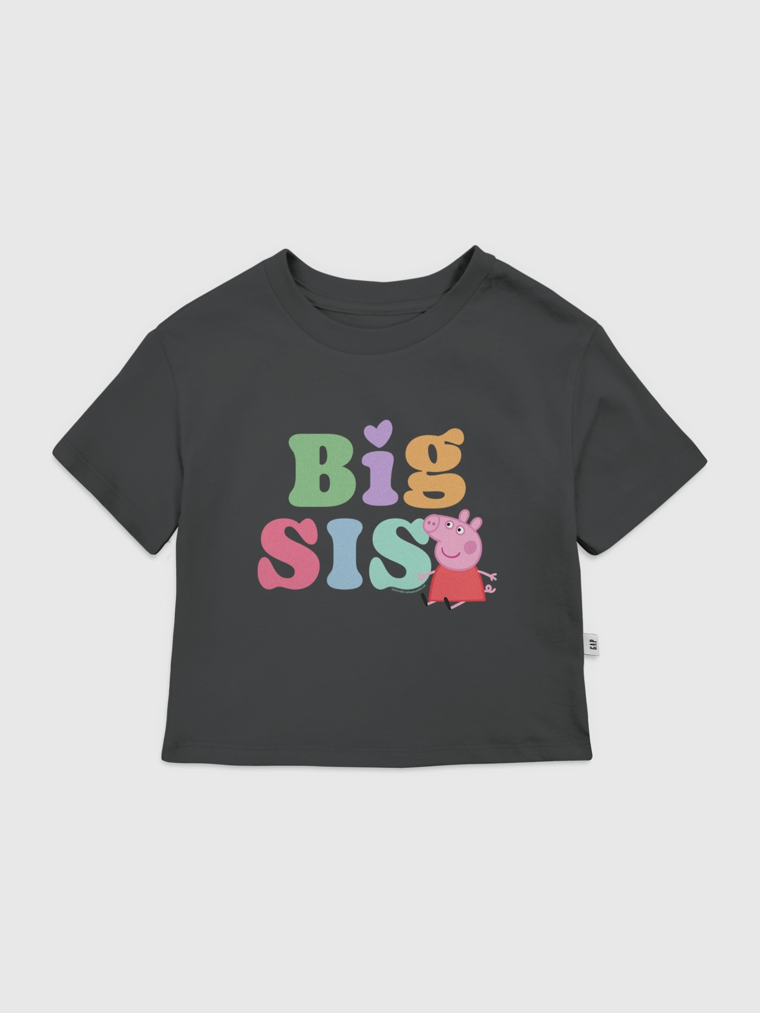 Футболка Gap Peppa Pig Sisters Graphic T-Shirt для малышей, цвет: Moonless Night