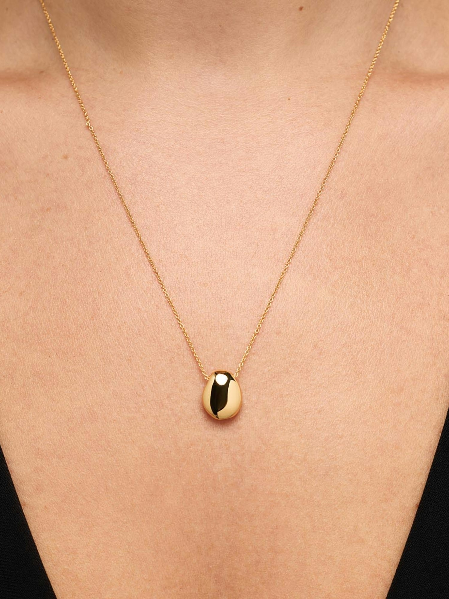 Женское золотистое колье Gap Ana Luisa Mini Pebble, цвет: Золотой — фото 4