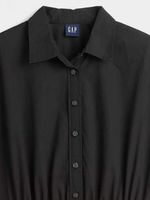 Image number 4 showing, Poplin Drop-Waist Maxi Shirtdress