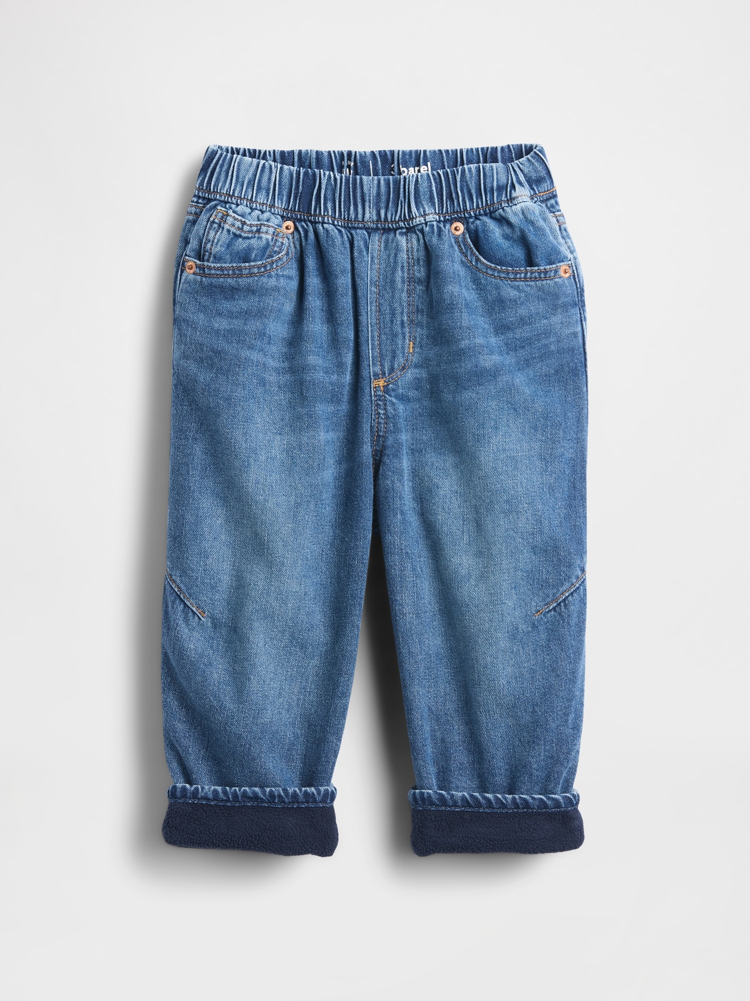 Baby & Toddler Cozy-Lined Barrel Jeans