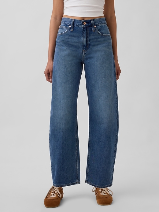 Image number 2 showing, High Rise Barrel Jeans