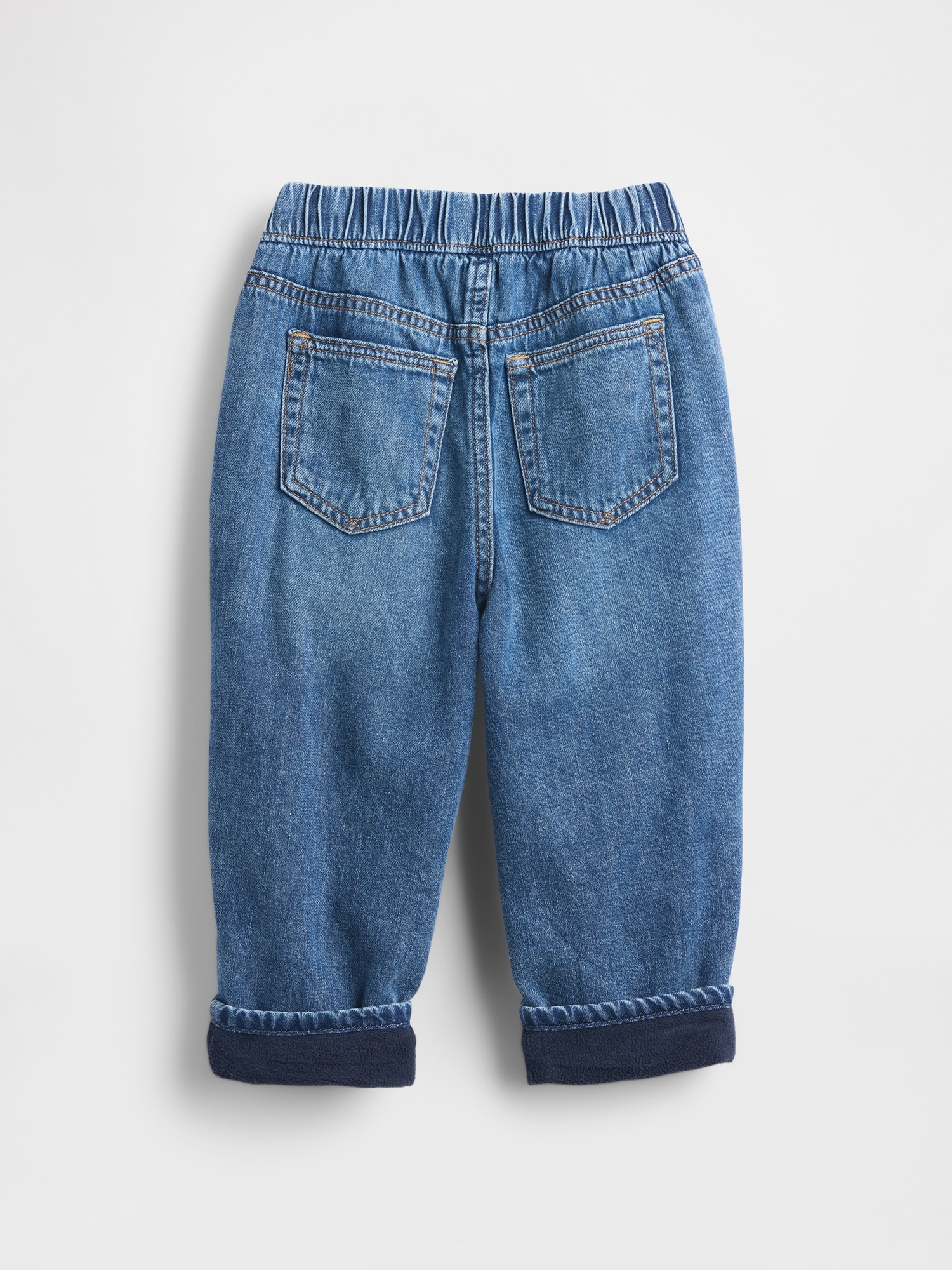Baby & Toddler Cozy-Lined Barrel Jeans