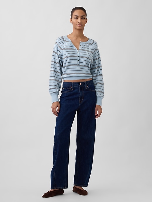 Image number 2 showing, CashSoft Henley Sweater