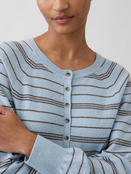 Image number 4 showing, CashSoft Henley Sweater