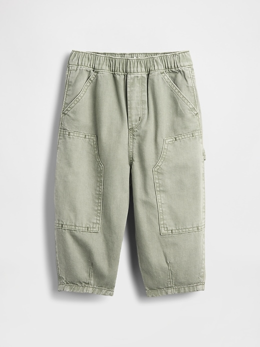 Image number 1 showing, Baby & Toddler Pull-On Barrel Carpenter Jeans