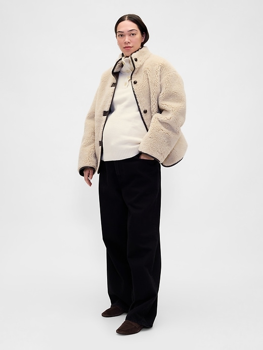 Image number 3 showing, Maternity CashSoft Mockneck Sweater