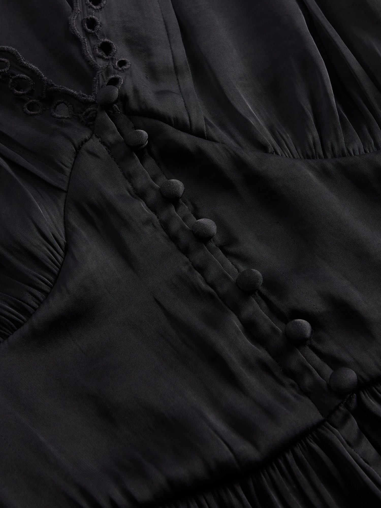 Eyelet V-Neck Peplum Top