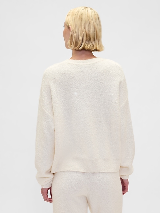 Image number 3 showing, CashSoft Boucle Relaxed Crewneck Top