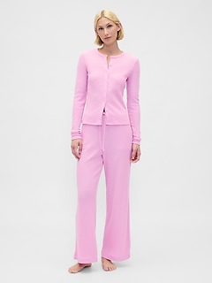 Waffle Wide-Leg PJ Pants