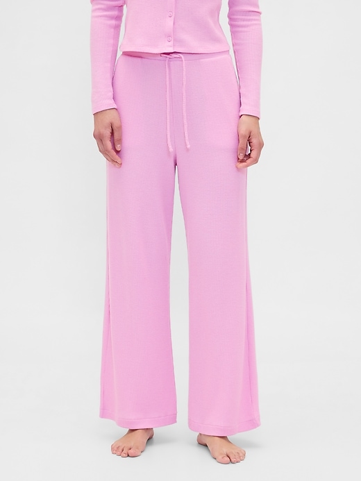 Waffle Wide-Leg PJ Pants