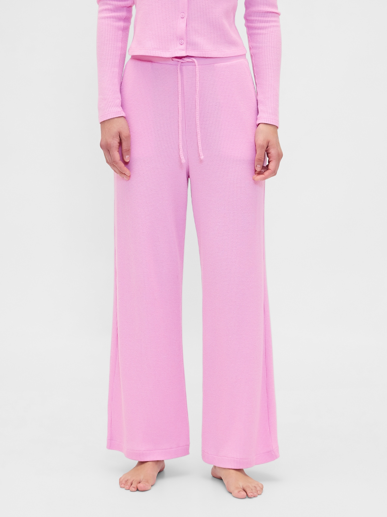 Waffle Wide-Leg PJ Pants