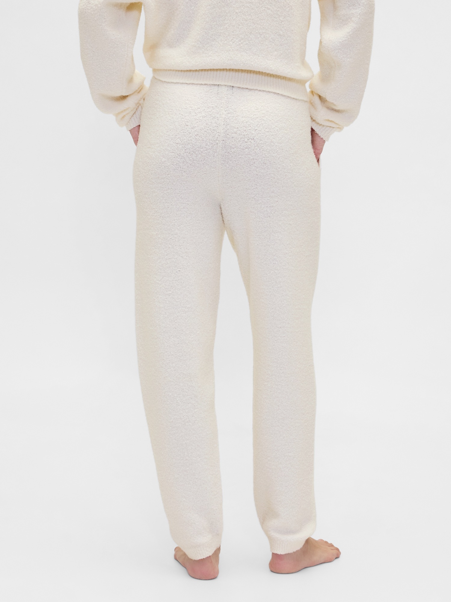Женские брюки Gap CashSoft Boucle Sweater Joggers, цвет: Слоновая кость бежевый — фото 4