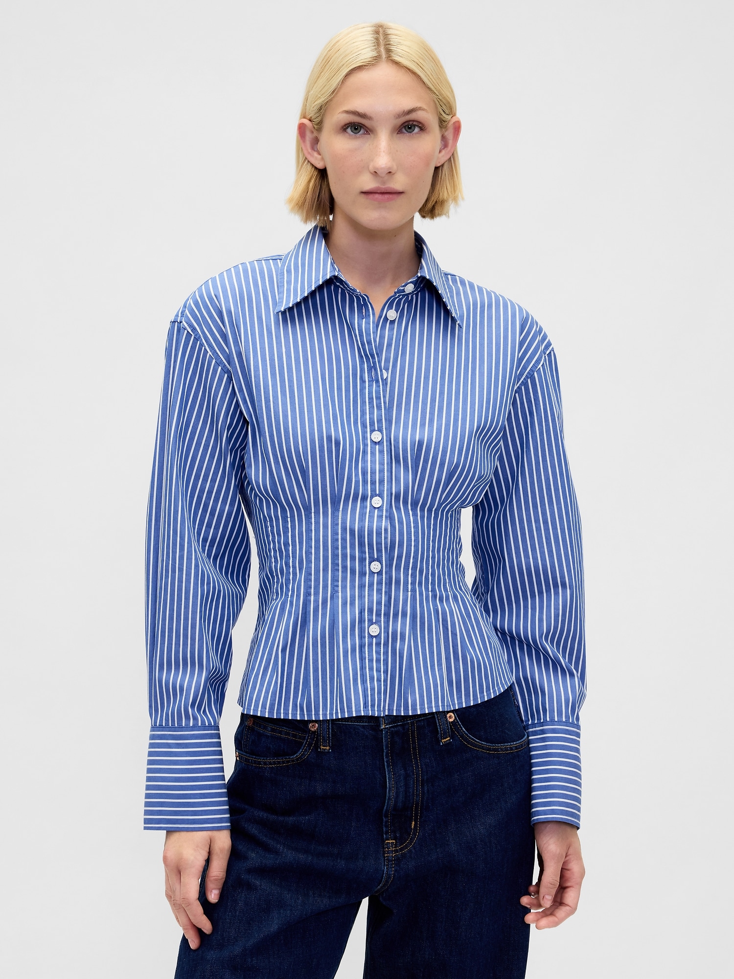 Organic Cotton Poplin Fitted Shirt
