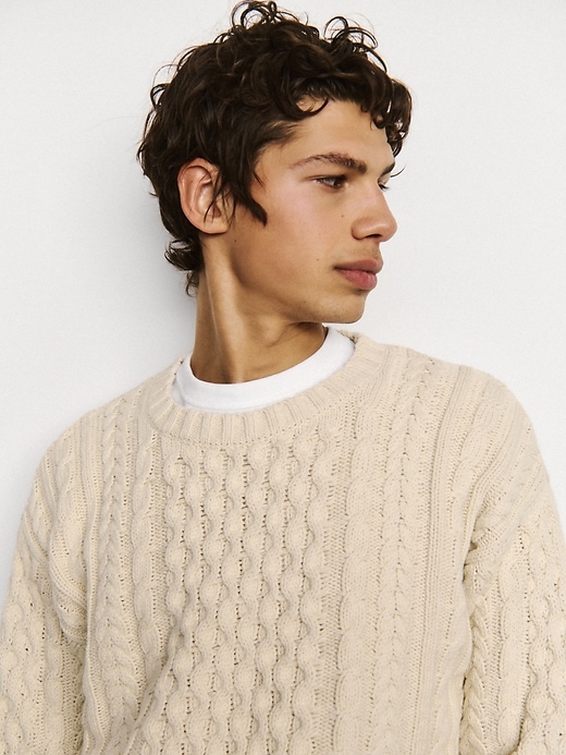 Image number 5 showing, Relaxed Cable-Knit Sweater