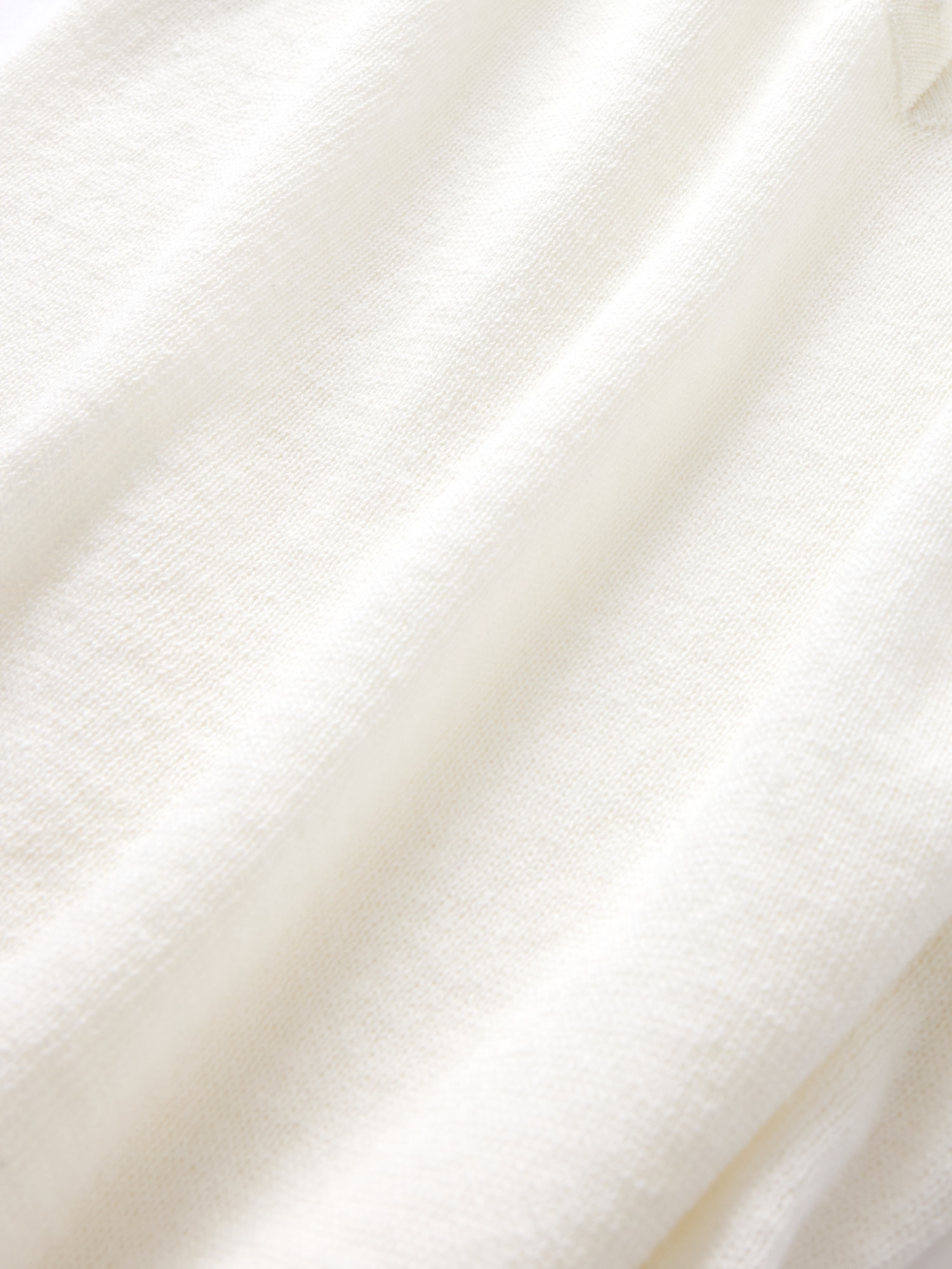 Linen-Blend Puff-Sleeve Sweater Top