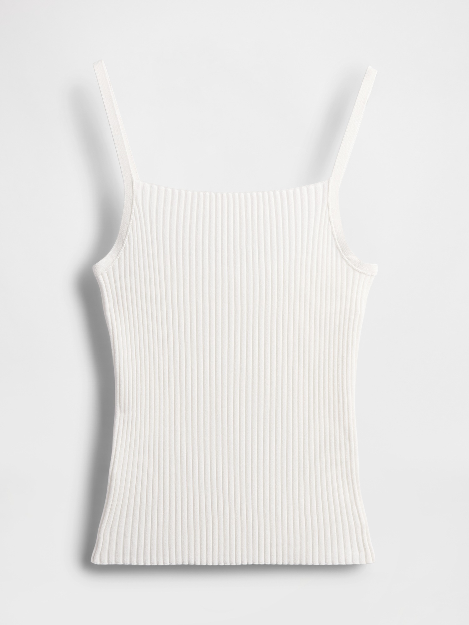 Женский свитер Gap Rib Sweater Crop Tank Top, цвет: Молочный белый — фото 4