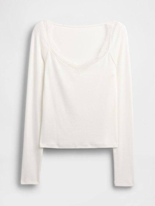 Modern Lace-Trim Top