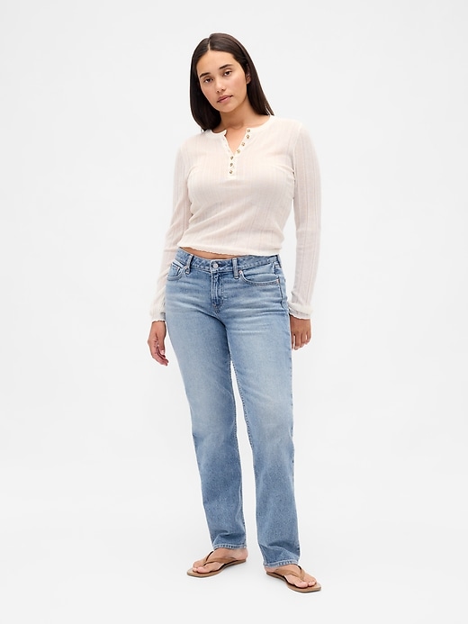 Image number 1 showing, Curvy Low Rise '90s Slim Straight Jeans