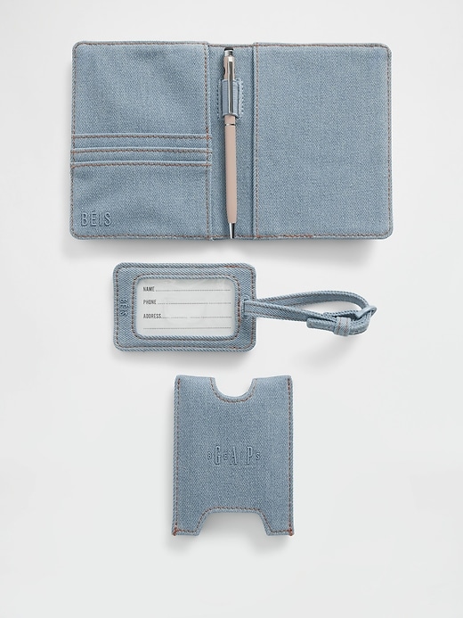 Image number 2 showing, Gap × BÉIS Denim Passport and Luggage Tag Set