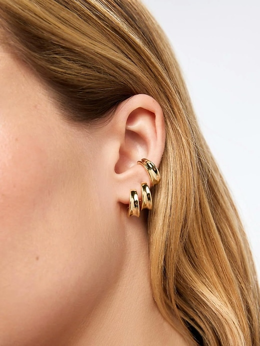 Image number 3 showing, Ana Luisa Wade Mini Huggie Hoop Earrings