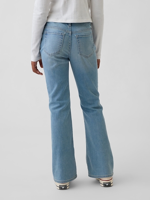 Image number 4 showing, Kids High Rise Lace-Up '70s Flare Jeans