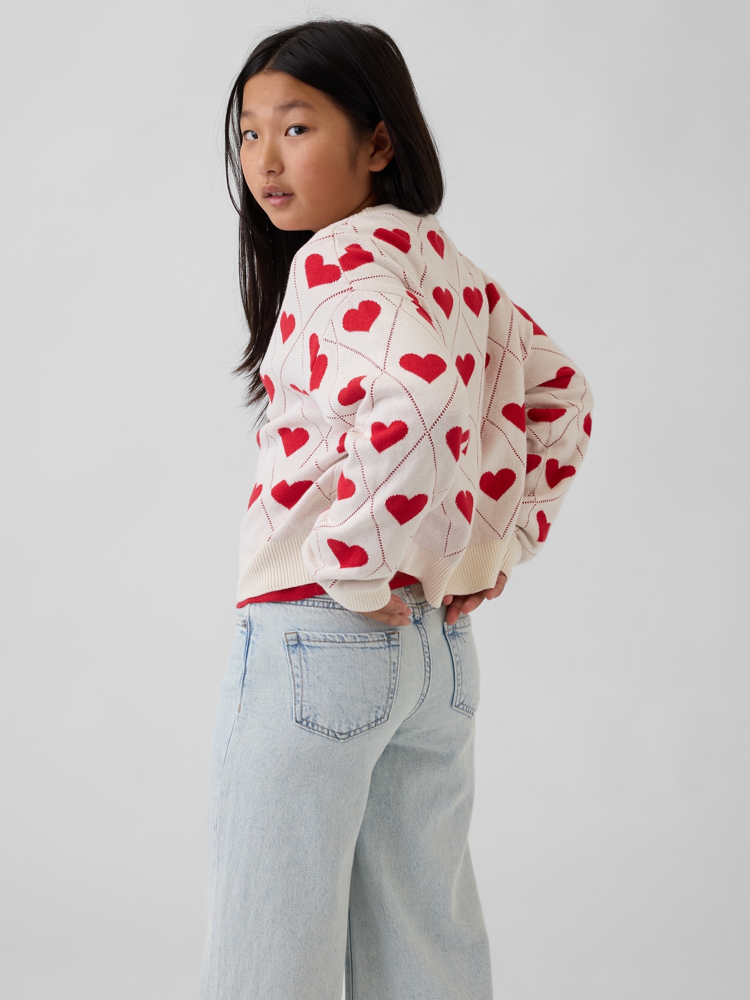 Kids Relaxed Graphic Crewneck Sweater