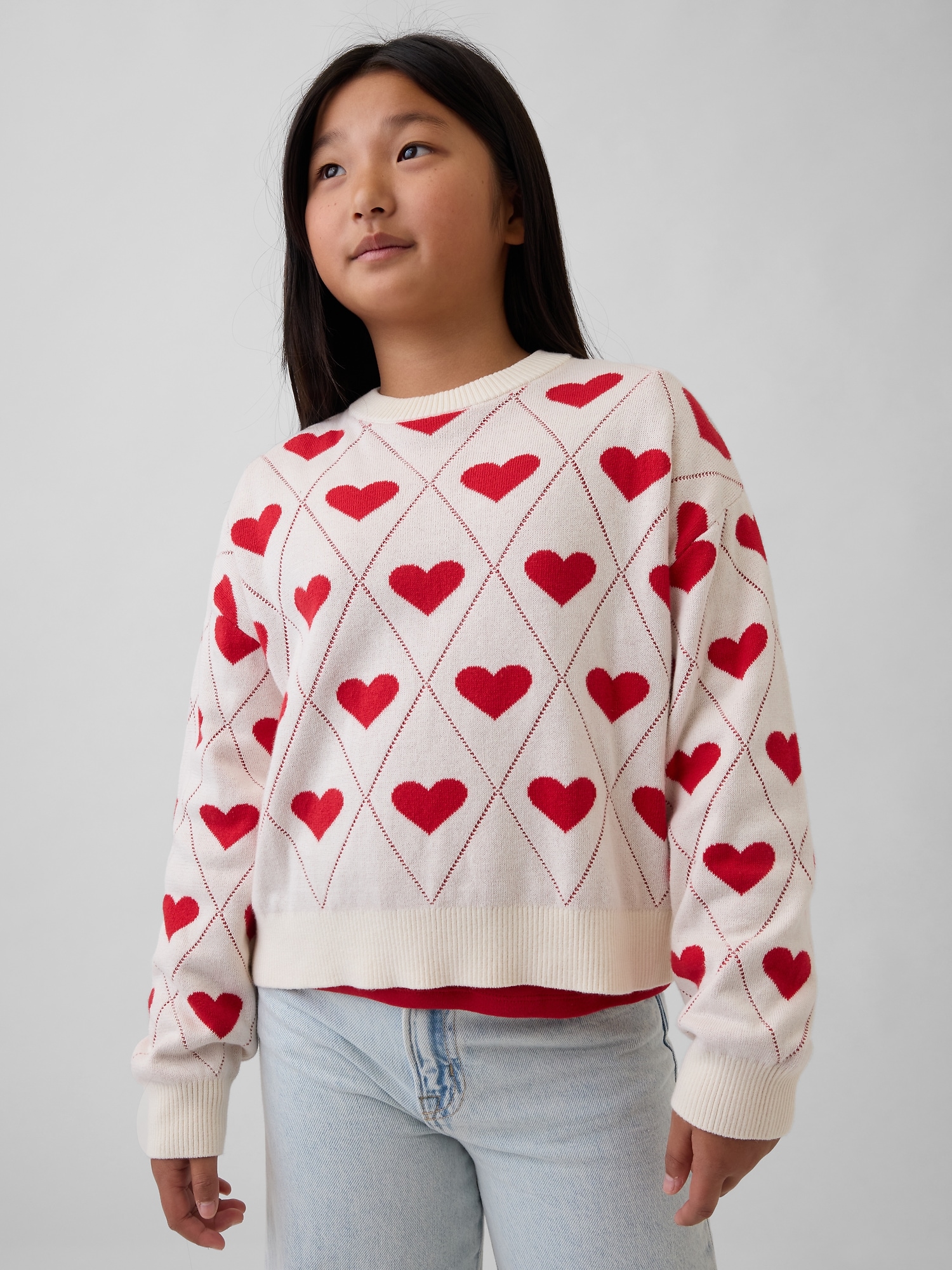 Kids Relaxed Graphic Crewneck Sweater