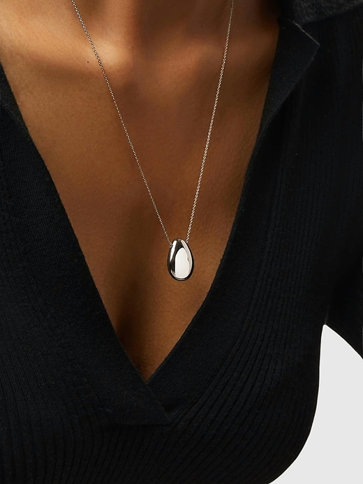 Image number 2 showing, Ana Luisa Silver Mini Pebble Necklace
