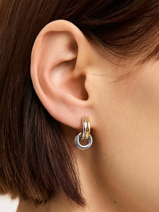 Image number 2 showing, Ana Luisa Asher Drop Huggie Earrings