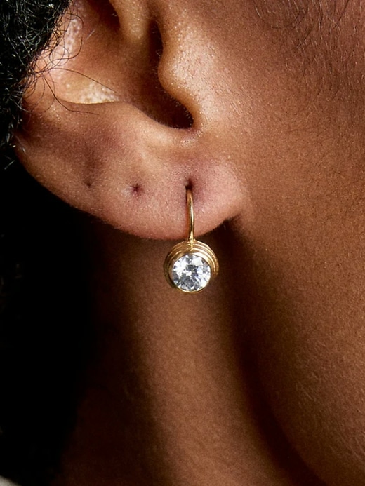 Image number 3 showing, HART Bezel Drop Earrings