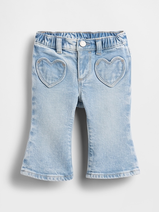 Image number 1 showing, Baby Heart Pocket Flare Jeans