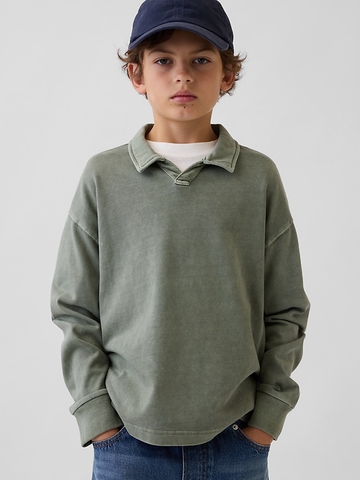 Image number 1 showing, Kids Relaxed Washed Polo Shirt
